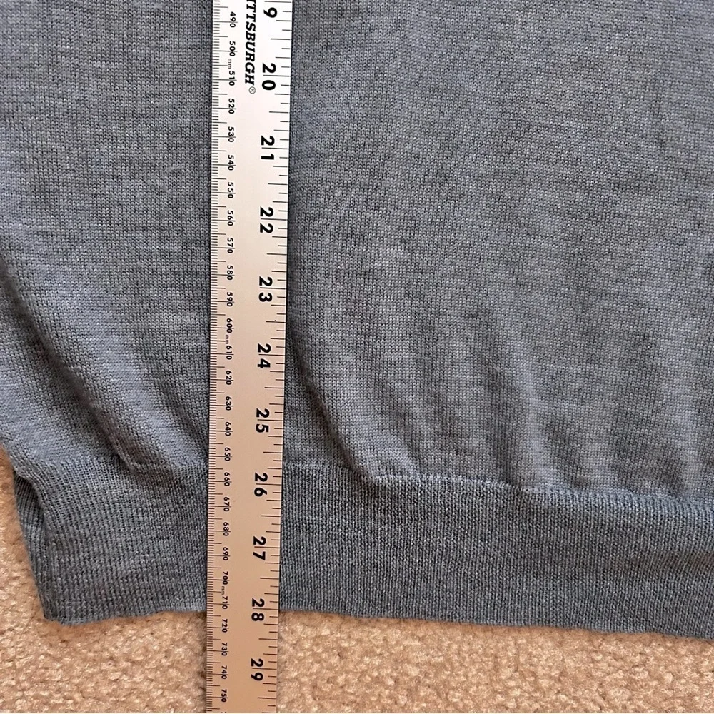 Nordstrom Merino Wool Blue Turtleneck Sweater